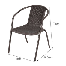 Load image into Gallery viewer, Livingandhome PE Rattan Stacking Garden Chairs Set of 6, LG0544