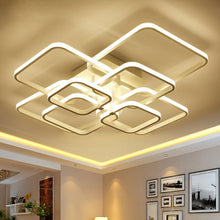 Load image into Gallery viewer, Livingandhome Contemporary LED Energy-efficient Light-adjusted Semi Flush Ceiling Light, LG0587