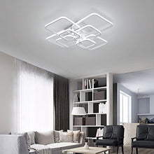 Load image into Gallery viewer, 8-Light Contemporary LED Light-adjusted Semi Flush Ceiling Light