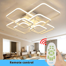 Load image into Gallery viewer, Livingandhome Contemporary LED Energy-efficient Light-adjusted Semi Flush Ceiling Light, LG0587