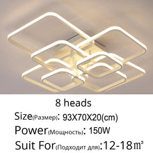 Load image into Gallery viewer, Livingandhome Contemporary LED Energy-efficient Light-adjusted Semi Flush Ceiling Light, LG0587