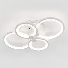 Load image into Gallery viewer, 4-Light Modern Circular LED Light-adjusted Semi Flush Ceiling Light for Nordic Decor