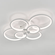 Load image into Gallery viewer, 6-Light Modern Circular LED Light-adjusted Semi Flush Ceiling Light for Nordic Decor