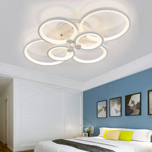 Load image into Gallery viewer, 6-Light Modern Circular LED Light-adjusted Semi Flush Ceiling Light for Nordic Decor