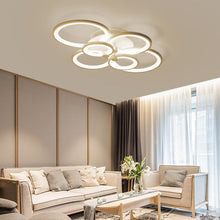 Load image into Gallery viewer, LED Circle Semi-Flush Ceiling Light, 4/6 Shades, Dimmable/Non-Dimmable