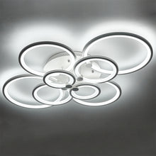 Load image into Gallery viewer, 8-Light Modern Circular LED Light-adjusted Semi Flush Ceiling Light for Nordic Decor
