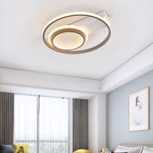 Load image into Gallery viewer, Modern LED Ceiling Light with 2 Black Acrylic Circular Rings-Cool white and Dimmable
