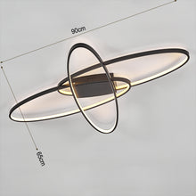 Load image into Gallery viewer, Minimalistic Unique Oval LED Semi-Flush Ceiling Light