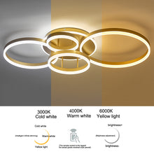 Load image into Gallery viewer, 5-Light Classic Golden Loops Energy Efficient LED Ceiling Light
