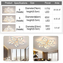 Load image into Gallery viewer, Livingandhome Petal-Shaped LED Dimmable Energy-efficient Semi Flush Ceiling, LG0632