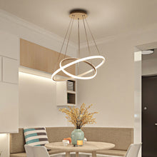 Load image into Gallery viewer, Modern 2 Circle Shape LED Chandelier Ceiling Light