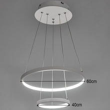 Load image into Gallery viewer, Modern 2 Circle Shape LED Chandelier Ceiling Light