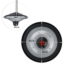 Load image into Gallery viewer, Garden Ceiling Hang Electric Patio Heater 500W, 1000W, 1500W with Remote Control
