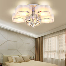 Load image into Gallery viewer, LED Ceiling Light with 3/5/7Acrylic Petal Lampshades, Semi-Flushed, Dimmable