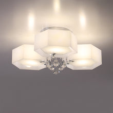 Load image into Gallery viewer, LED Crystal Ceiling Light Hexagon Chandelier Lamp With Remote