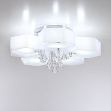 Load image into Gallery viewer, LED Crystal Ceiling Light Hexagon Chandelier Lamp With Remote