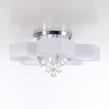 Load image into Gallery viewer, LED Crystal Ceiling Light Hexagon Chandelier Lamp With Remote