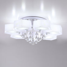 Load image into Gallery viewer, LED Crystal Ceiling Light Hexagon Chandelier Lamp With Remote