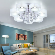 Load image into Gallery viewer, LED Crystal Ceiling Light Hexagon Chandelier Lamp With Remote