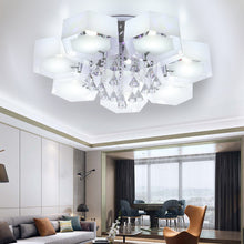Load image into Gallery viewer, LED Crystal Ceiling Light Hexagon Chandelier Lamp With Remote