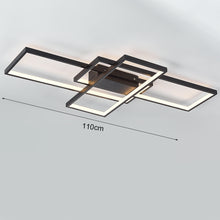 Load image into Gallery viewer, Livingandhome Neutral Style Rectangular LED Semi Flush Ceiling Light, LG0712