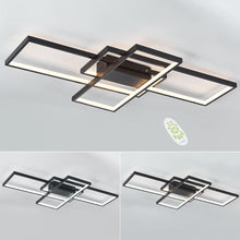 Load image into Gallery viewer, Livingandhome Neutral Style Rectangular LED Semi Flush Ceiling Light, LG0712