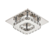 Load image into Gallery viewer, Modern Small Square Crystal LED Ceiling Light for Hallways and Corridor