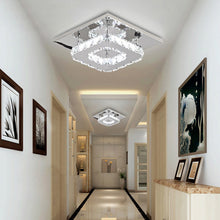 Load image into Gallery viewer, Modern Small Square Crystal LED Ceiling Light for Hallways and Corridor