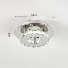 Load image into Gallery viewer, Modern Small Round Crystal LED Ceiling Light for Hallways and Corridor