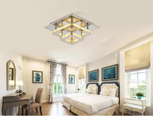 Load image into Gallery viewer, Modern Double-tiers Median-size Crystal Square LED Ceiling Light