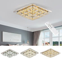 Load image into Gallery viewer, Livingandhome Modern Double-tiers Median-size Crystal LED Ceiling Light, LG0733
