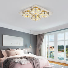 Load image into Gallery viewer, Livingandhome Square Large-size Glamourous Crystal LED Ceiling Light, LG0735