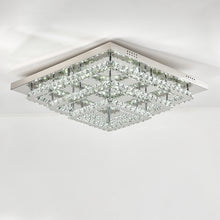 Load image into Gallery viewer, Triple-tiers Square Large-size Glamourous Crystal LED Ceiling Light
