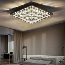 Load image into Gallery viewer, Triple-tiers Square Large-size Glamourous Crystal LED Ceiling Light