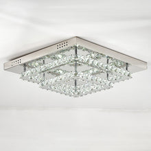 Load image into Gallery viewer, Square Large-size Glamourous Crystal LED Flush Ceiling Light
