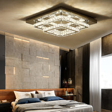 Load image into Gallery viewer, Square Large-size Glamourous Crystal LED Flush Ceiling Light