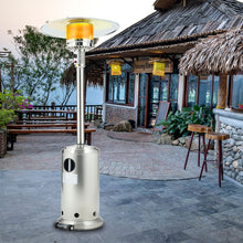 Load image into Gallery viewer, 13KW Outdoor Gas Powered Patio Heater Freestanding With Wheel,Stainless steel , Silver,Brown,Black !