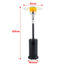 Load image into Gallery viewer, 13KW Outdoor Gas Powered Patio Heater Freestanding With Wheel,Stainless steel , Silver,Brown,Black !