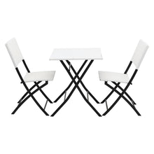 Load image into Gallery viewer, Set of 3 Rattan Garden Foldable Coffee Table and Chairs Set