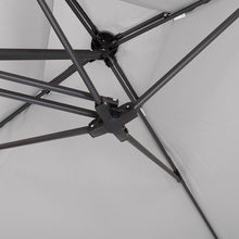 Load image into Gallery viewer, Livingandhome Corrugated Edge Square Canopy Outdoor Cantilever Parasol with Cross Base, LG0813