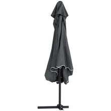 Load image into Gallery viewer, Livingandhome Corrugated Edge Square Canopy Outdoor Cantilever Parasol with Cross Base, LG0814