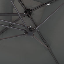 Load image into Gallery viewer, Livingandhome Corrugated Edge Square Canopy Outdoor Cantilever Parasol with Cross Base, LG0814