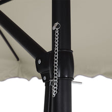 Load image into Gallery viewer, Livingandhome Corrugated Edge Square Canopy Outdoor Cantilever Parasol with Cross Base, LG0815