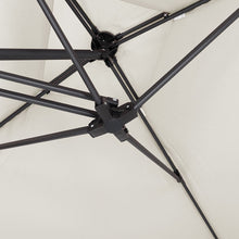 Load image into Gallery viewer, Livingandhome Corrugated Edge Square Canopy Outdoor Cantilever Parasol with Cross Base, LG0815