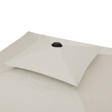 Load image into Gallery viewer, Livingandhome Corrugated Edge Square Canopy Outdoor Cantilever Parasol with Cross Base, LG0815