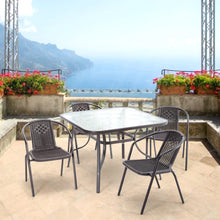 Load image into Gallery viewer, Patio Table Garden Backyard Coffee Table Rectangle Dining Table Outdoor Furniture with the Umbrella Stand Hole