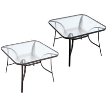 Load image into Gallery viewer, Patio Table Garden Backyard Coffee Table Rectangle Dining Table Outdoor Furniture with the Umbrella Stand Hole
