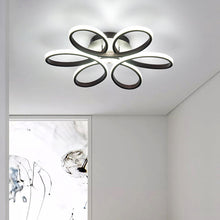 Load image into Gallery viewer, Modern Petal LED Chandelier Ceiling Light, Black 58CM Cool White and Dimmable