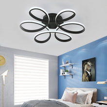 Load image into Gallery viewer, Modern Petal LED Chandelier Ceiling Light, Black 58CM Cool White and Dimmable