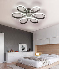 Load image into Gallery viewer, Modern Petal LED Chandelier Ceiling Light, Black 58CM Cool White and Dimmable